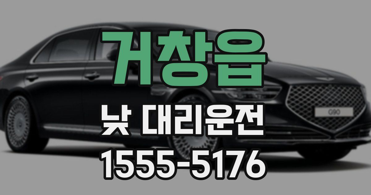 거창읍 낮 대리운전