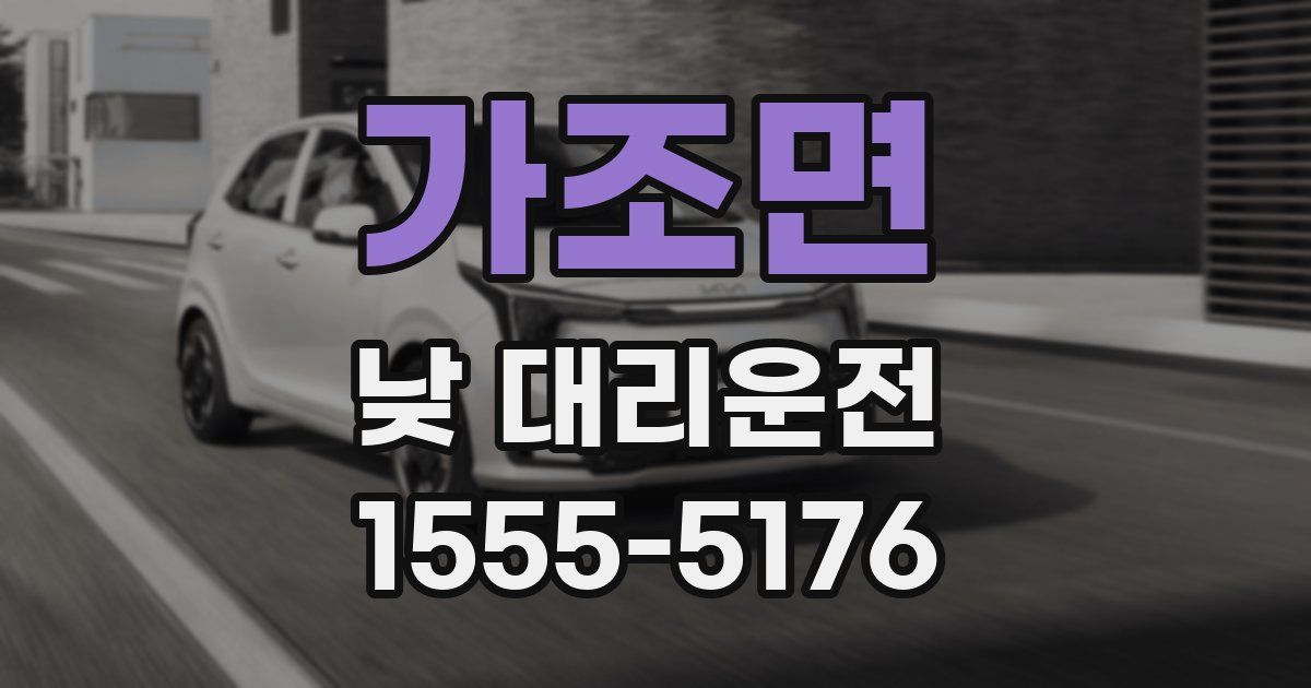 가조면 낮 대리운전