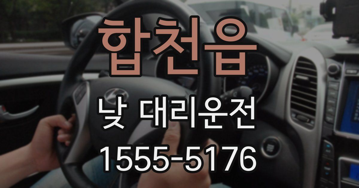 합천읍 낮 대리운전