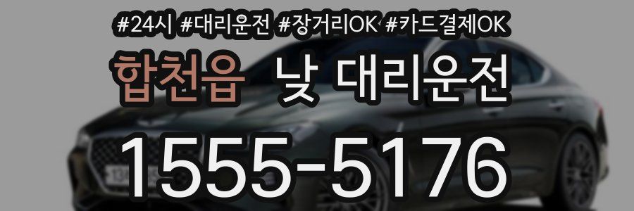 합천읍 낮 대리운전