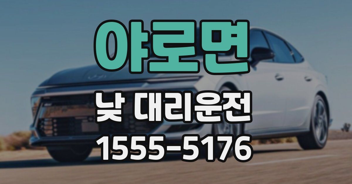 야로면 낮 대리운전