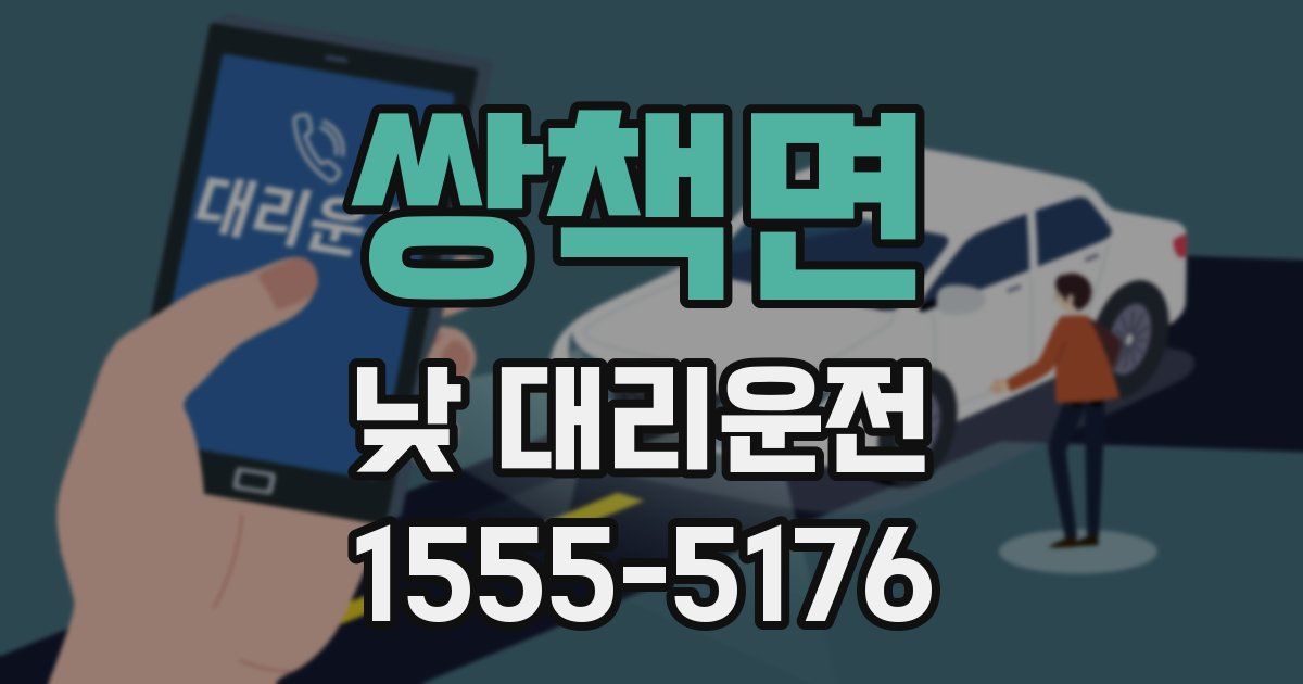 쌍책면 낮 대리운전