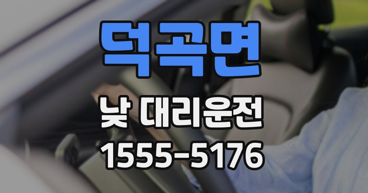 덕곡면 낮 대리운전