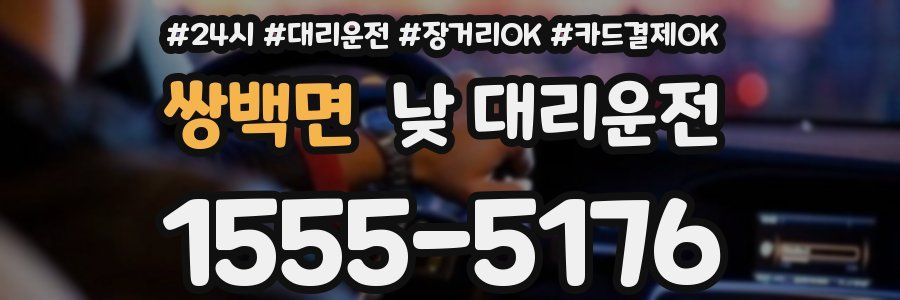 쌍백면 낮 대리운전