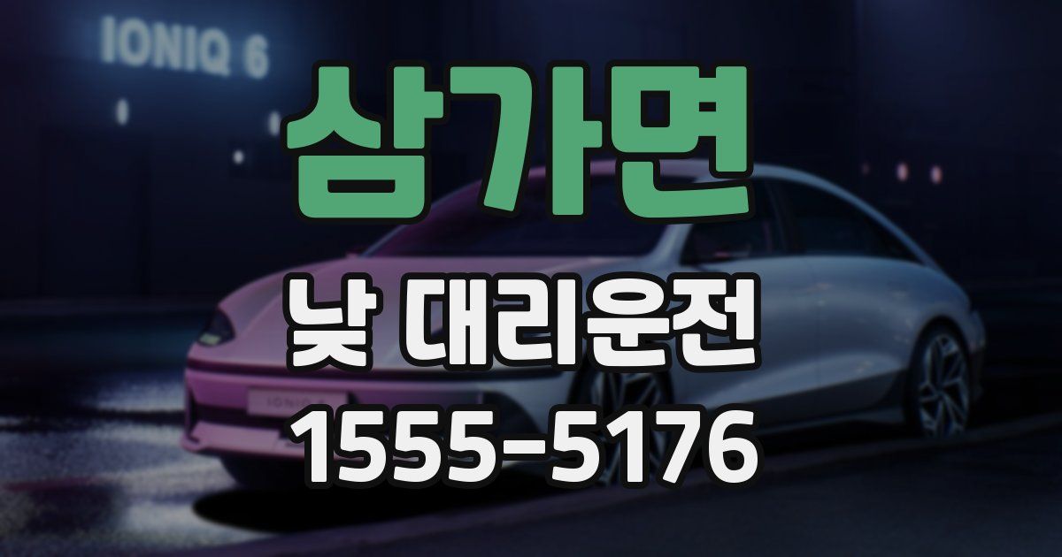 삼가면 낮 대리운전