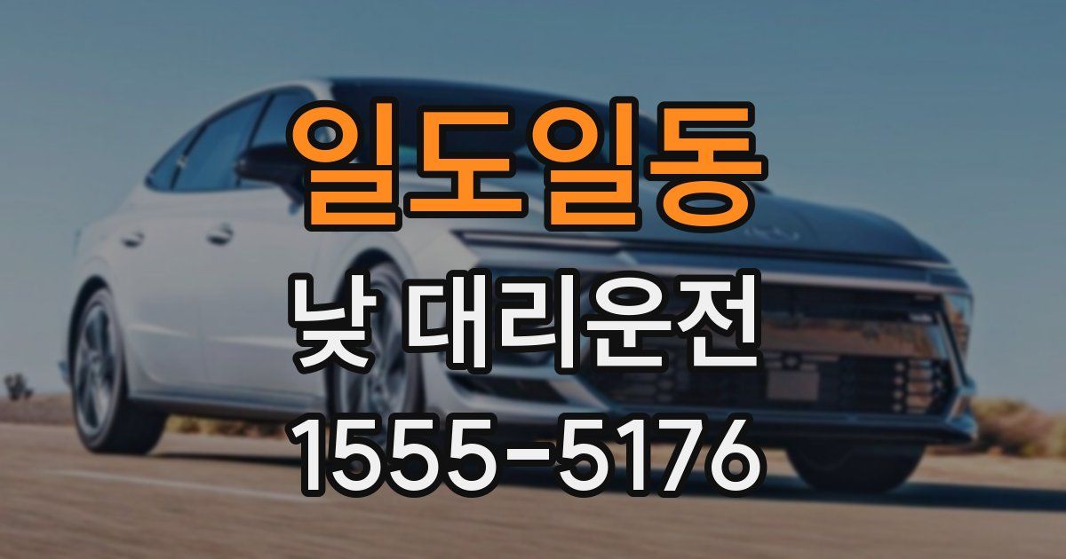 일도일동 낮 대리운전