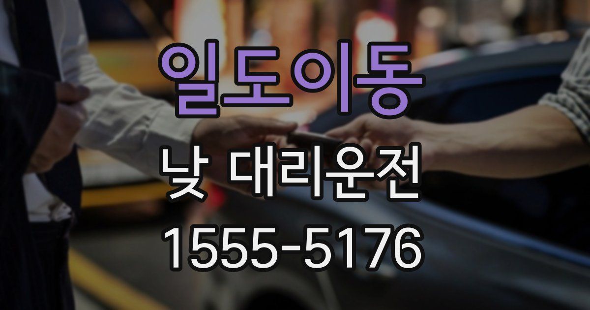 일도이동 낮 대리운전