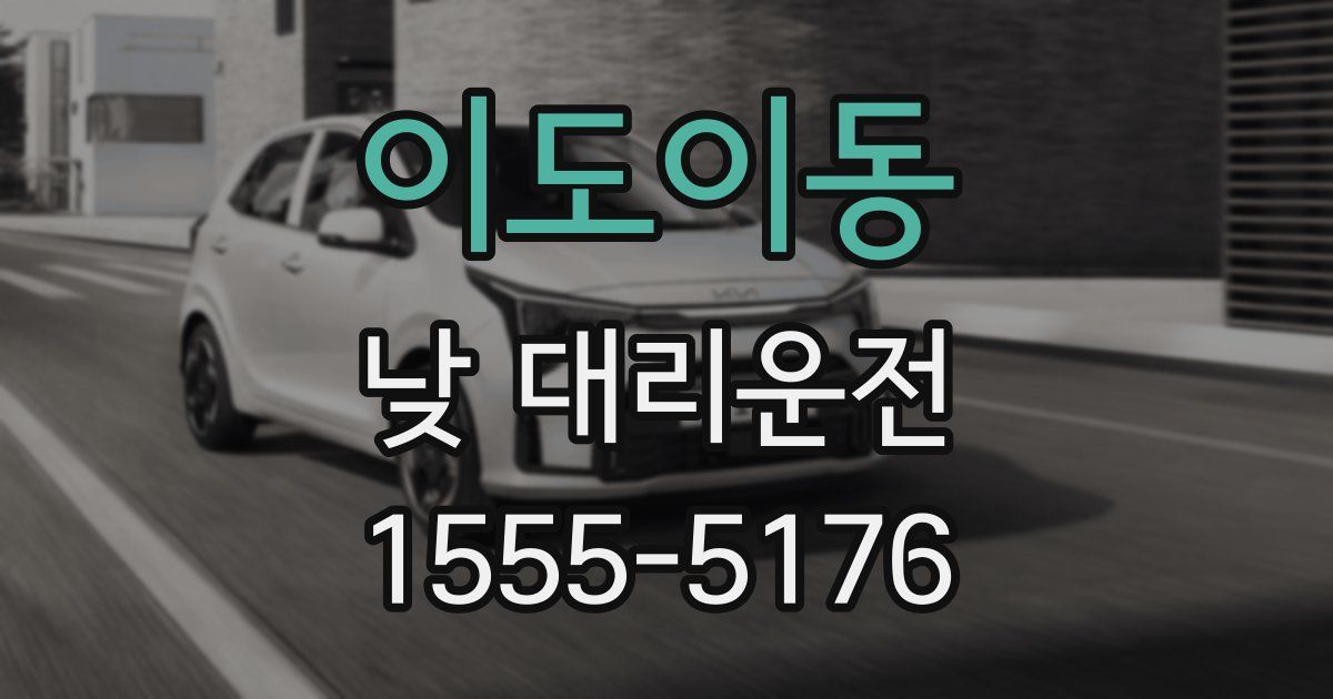 이도이동 낮 대리운전
