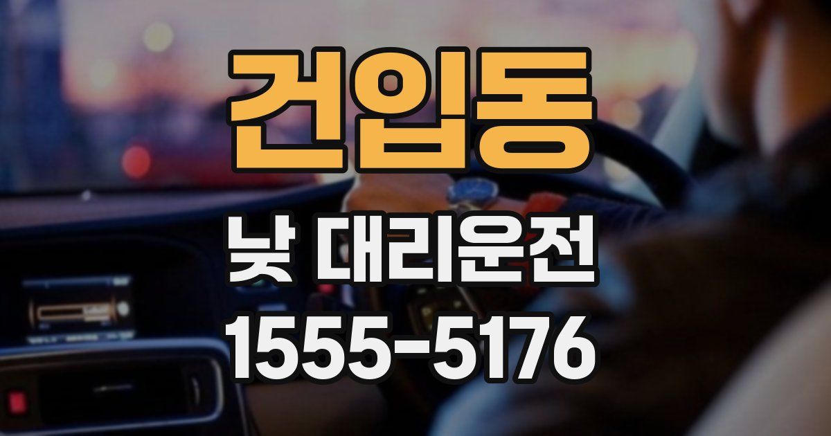 건입동 낮 대리운전