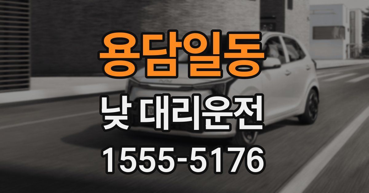 용담일동 낮 대리운전