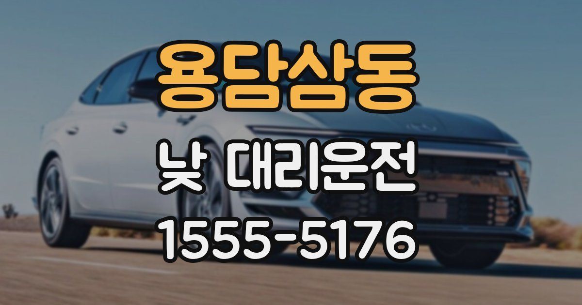 용담삼동 낮 대리운전