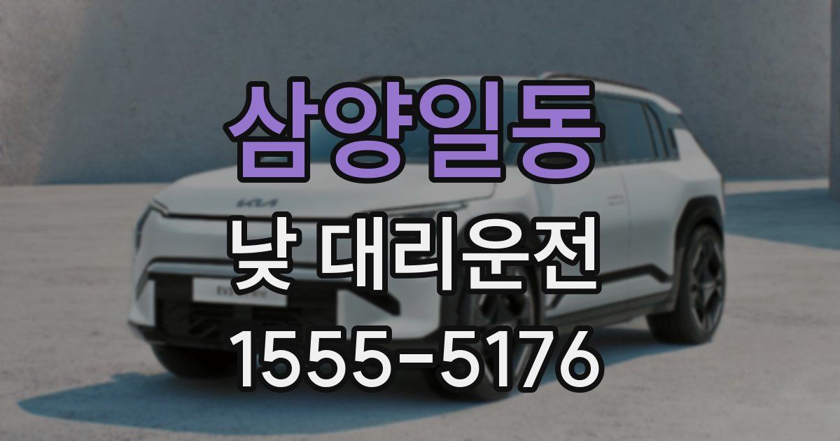 삼양일동 낮 대리운전