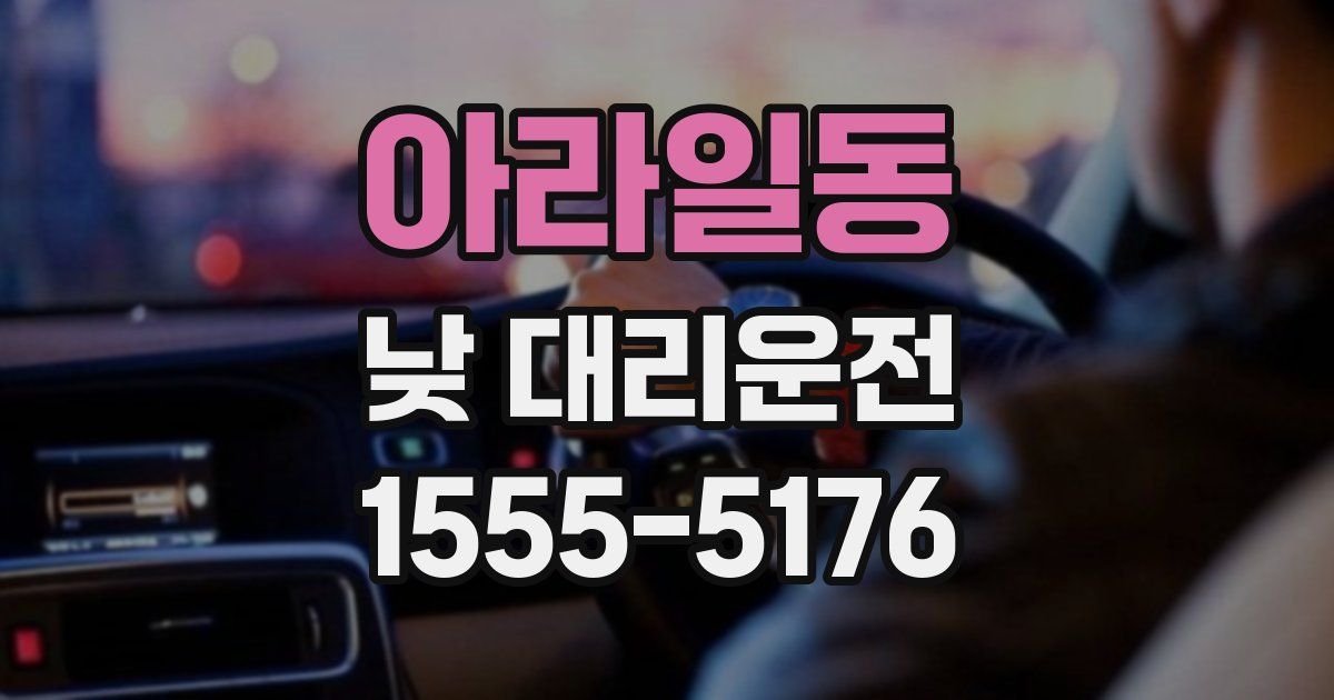 아라일동 낮 대리운전