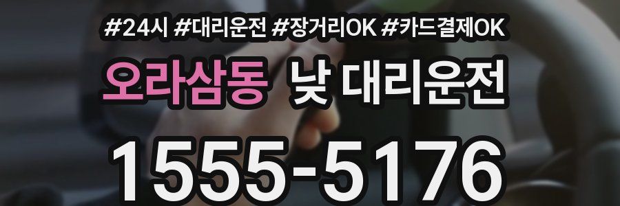 오라삼동 낮 대리운전