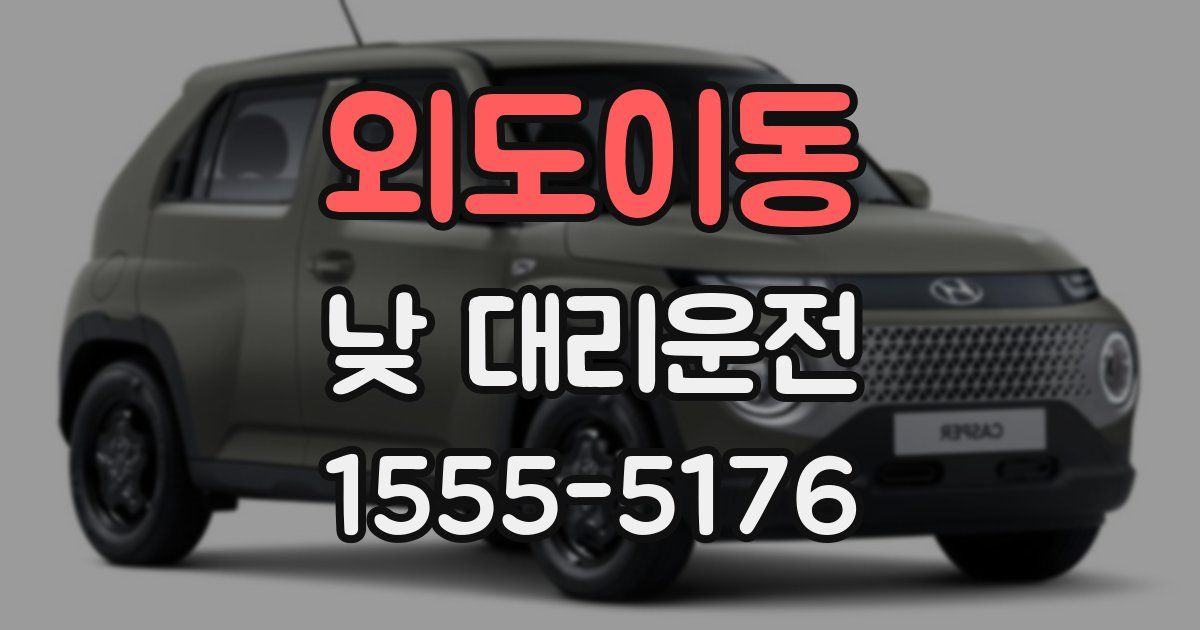 외도이동 낮 대리운전