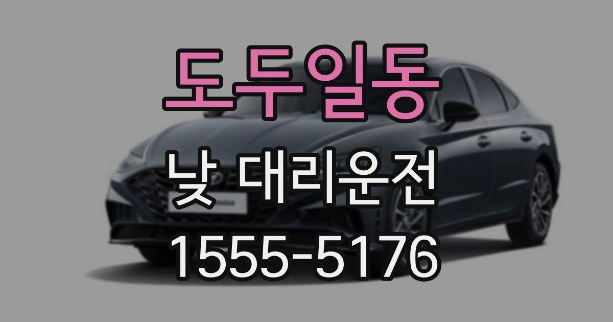 도두일동 낮 대리운전