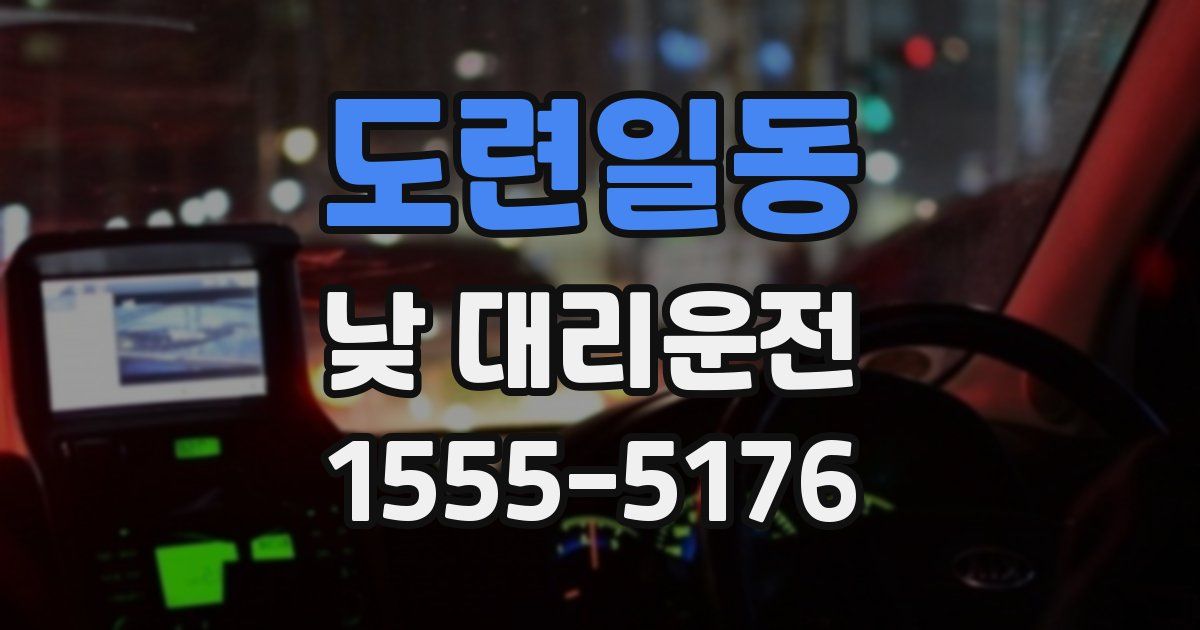 도련일동 낮 대리운전