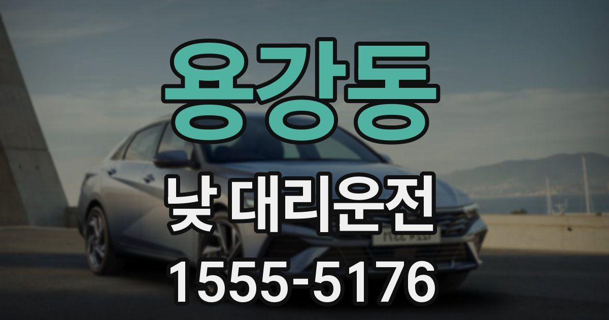 용강동 낮 대리운전