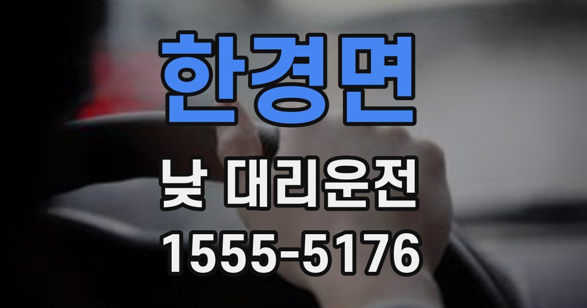 한경면 낮 대리운전