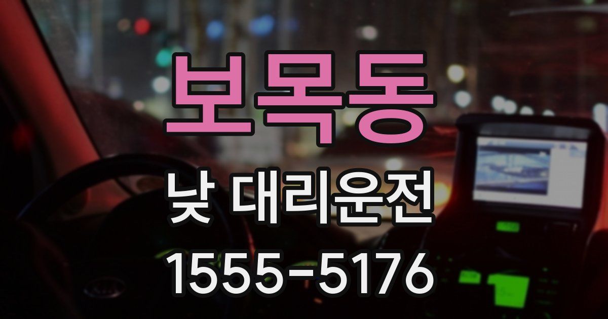 보목동 낮 대리운전
