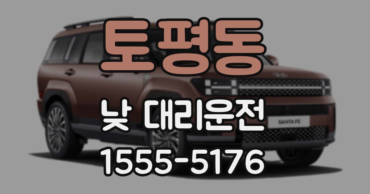 토평동 낮 대리운전