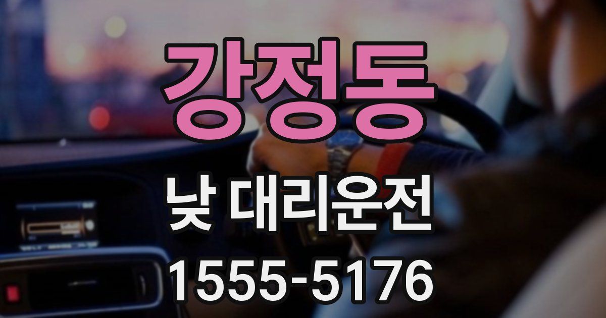 강정동 낮 대리운전