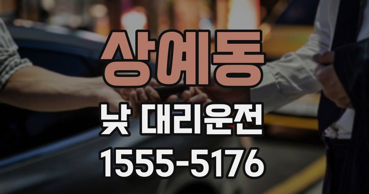 상예동 낮 대리운전