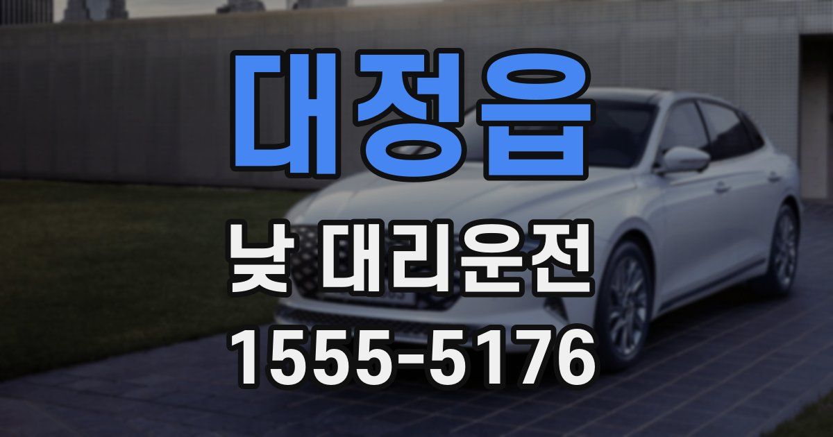 대정읍 낮 대리운전