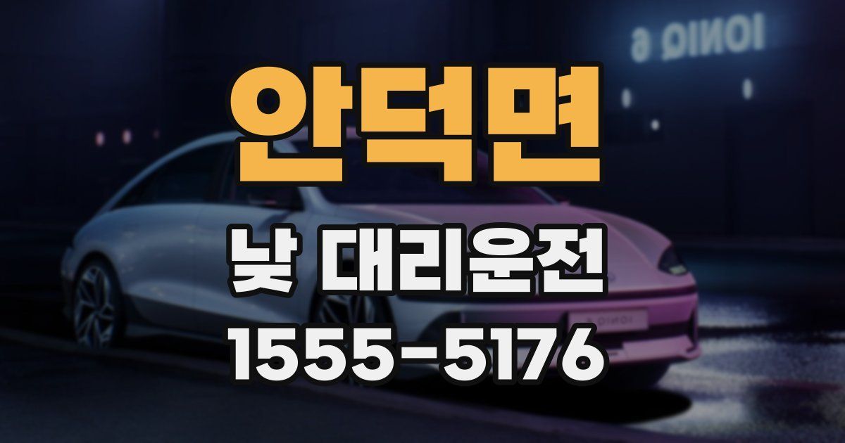 안덕면 낮 대리운전