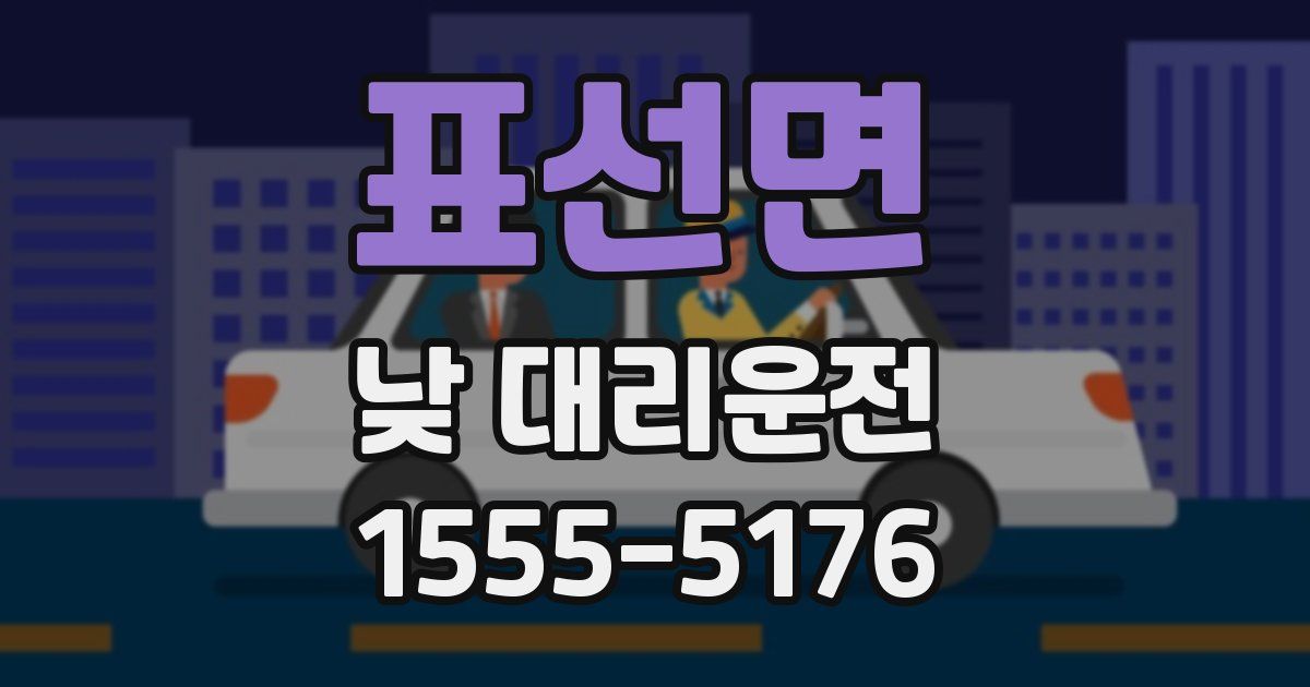 표선면 낮 대리운전