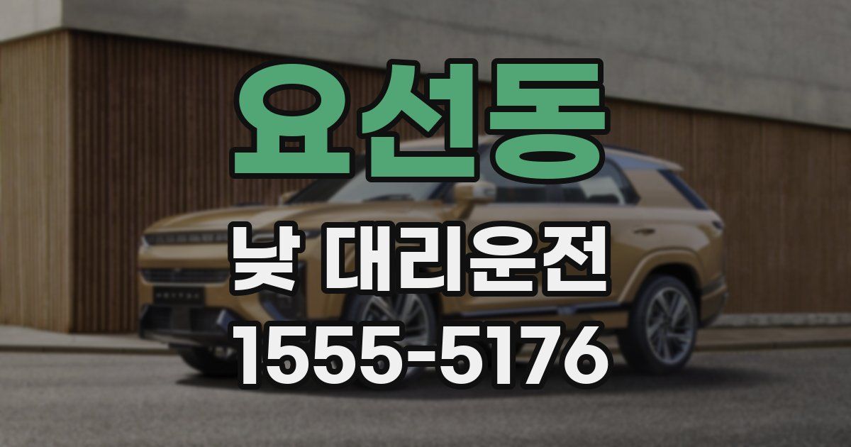 요선동 낮 대리운전