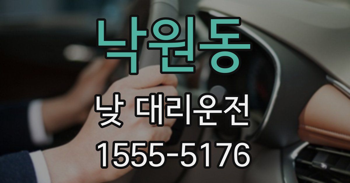 낙원동 낮 대리운전