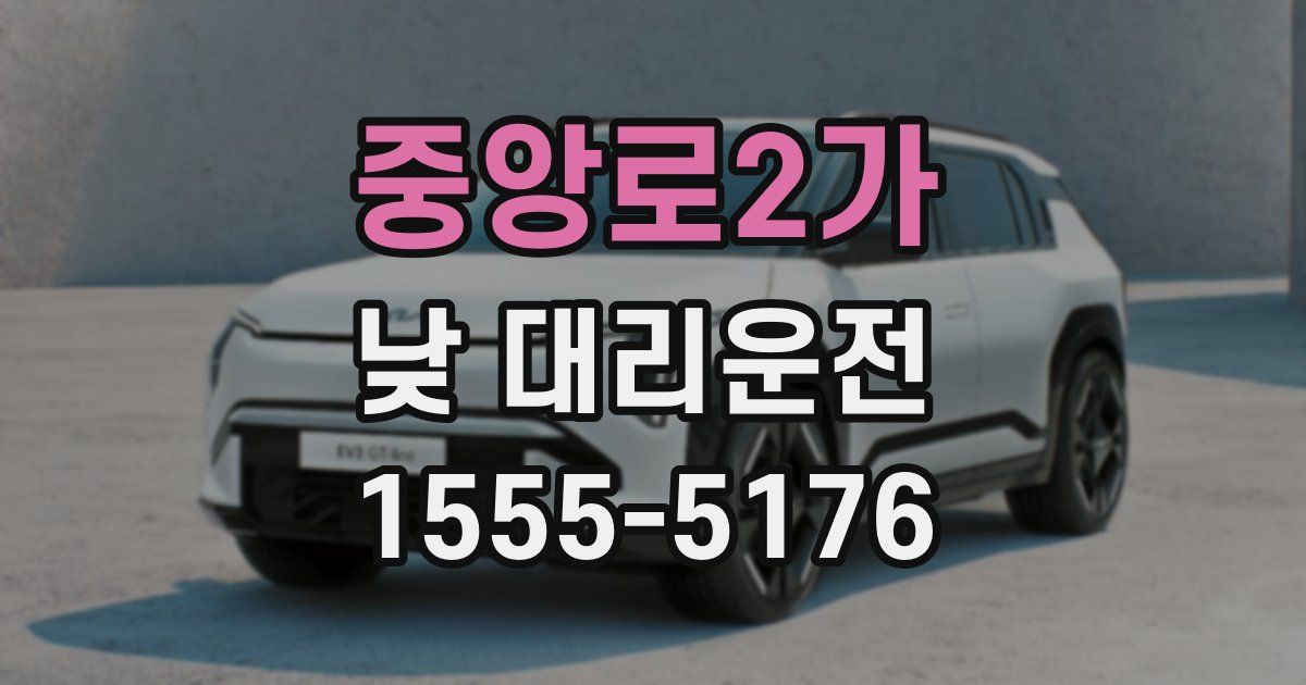 중앙로2가 낮 대리운전