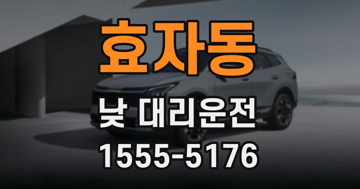 효자동 낮 대리운전