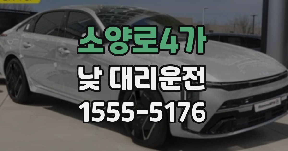소양로4가 낮 대리운전