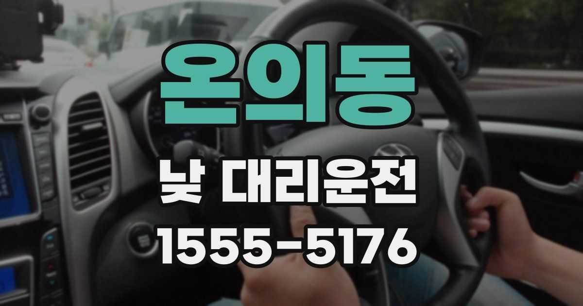 온의동 낮 대리운전