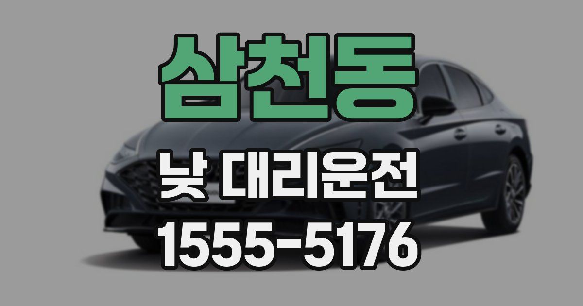 삼천동 낮 대리운전