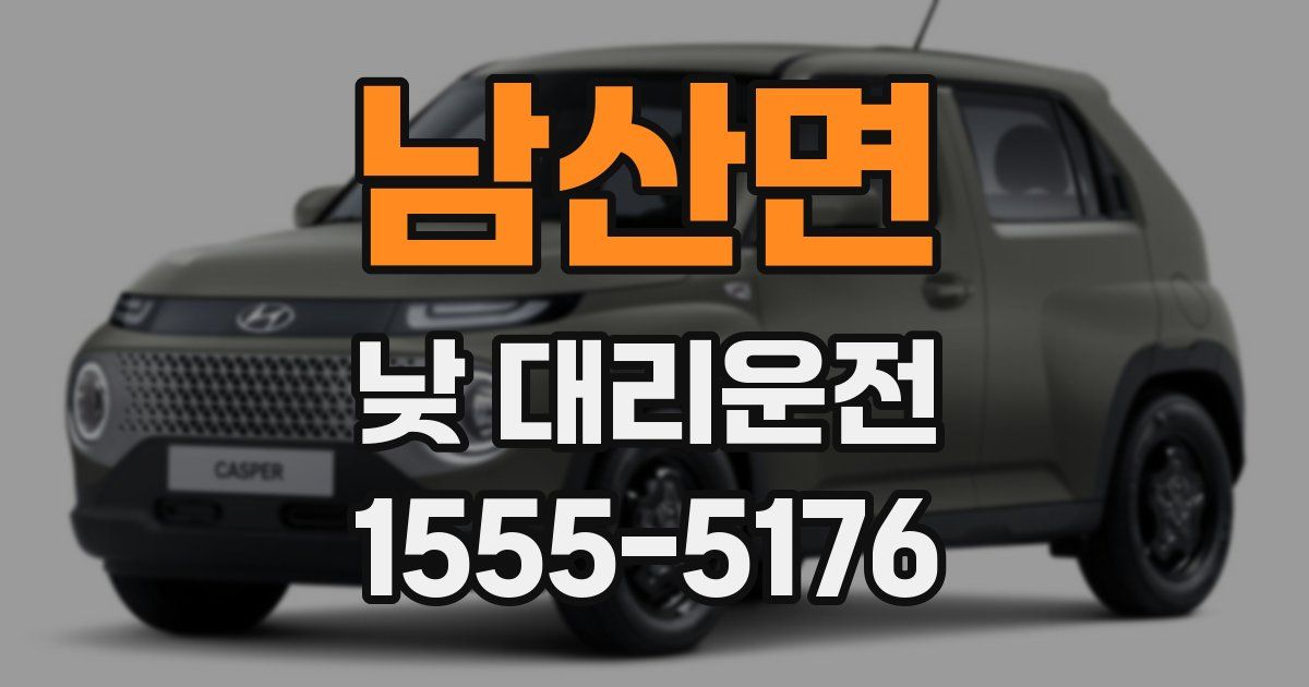 남산면 낮 대리운전