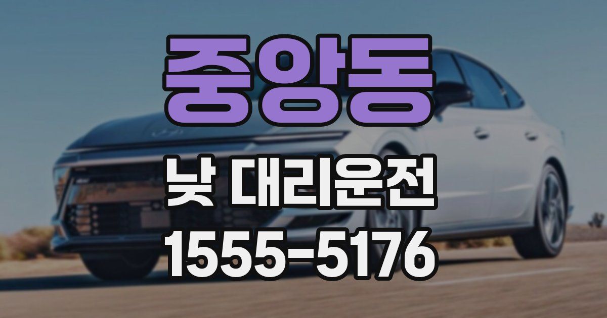 중앙동 낮 대리운전