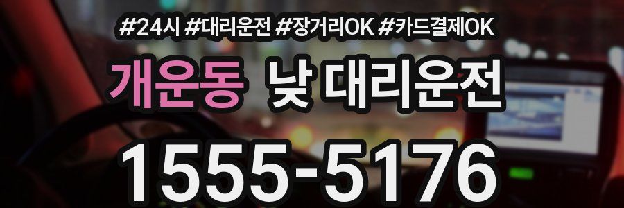 개운동 낮 대리운전