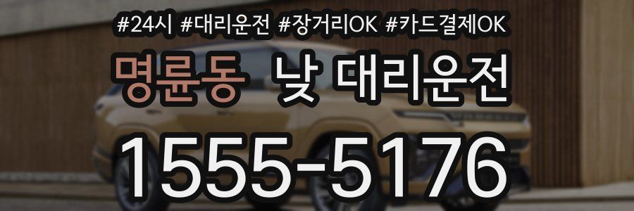 명륜동 낮 대리운전