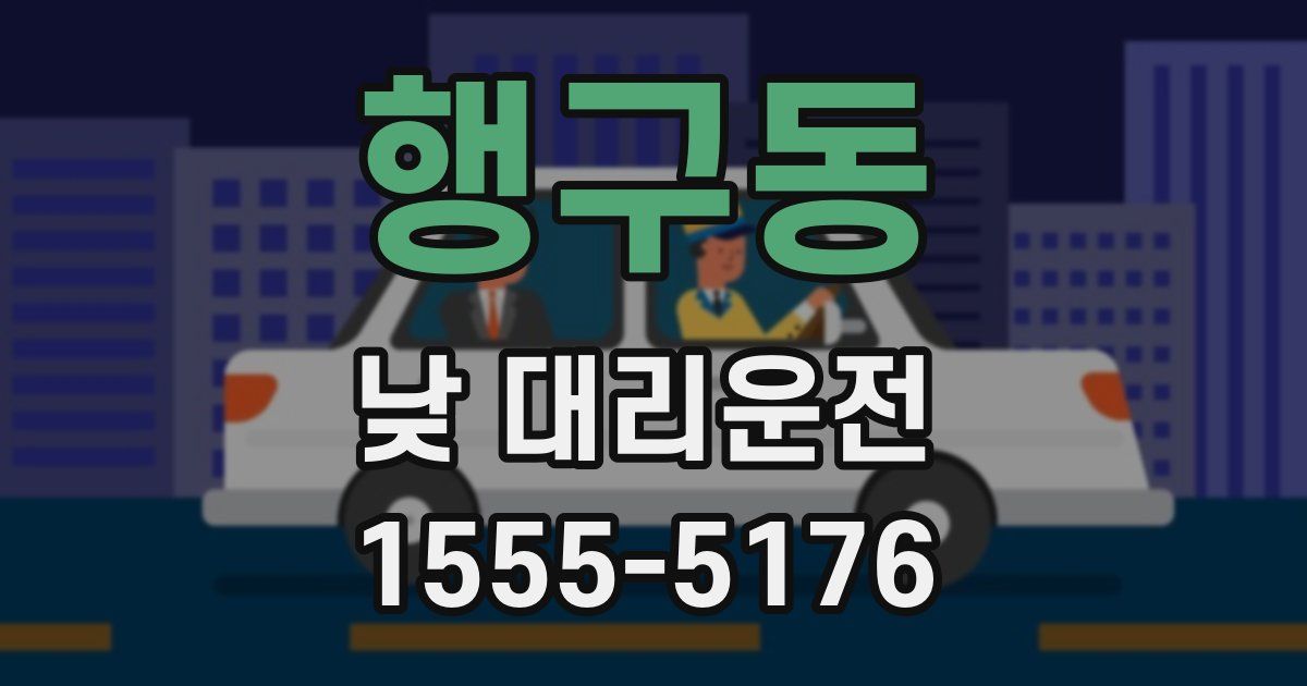 행구동 낮 대리운전