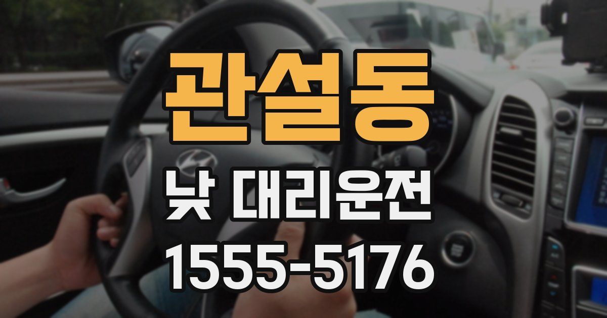 관설동 낮 대리운전