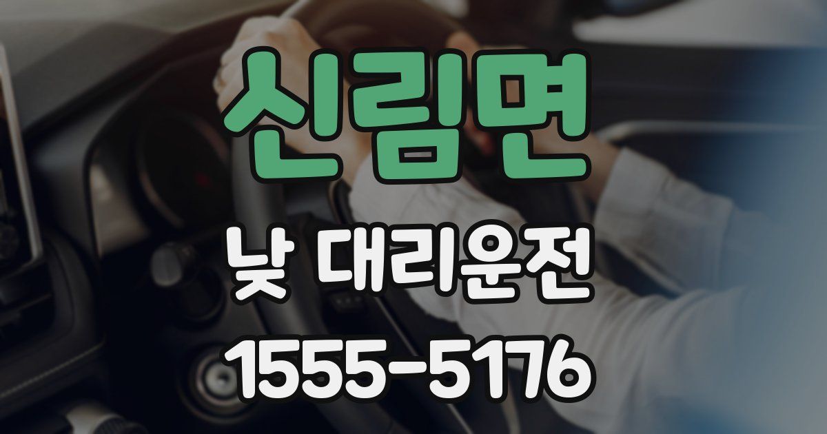 신림면 낮 대리운전