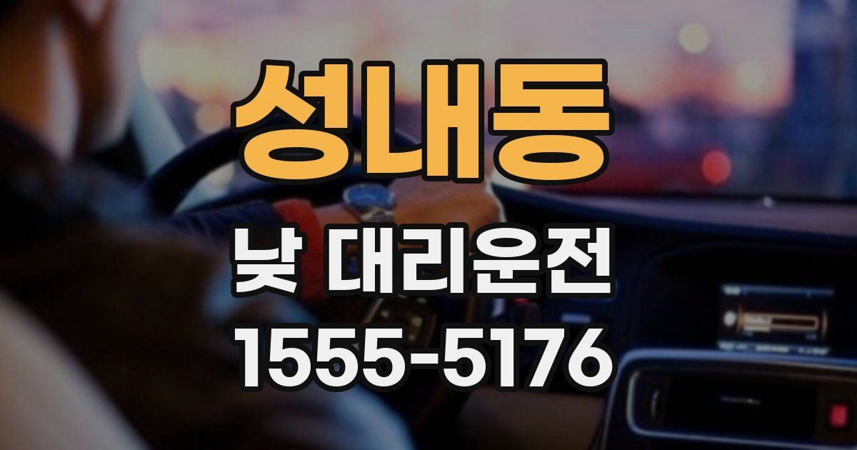 성내동 낮 대리운전