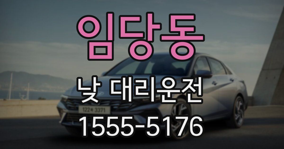 임당동 낮 대리운전