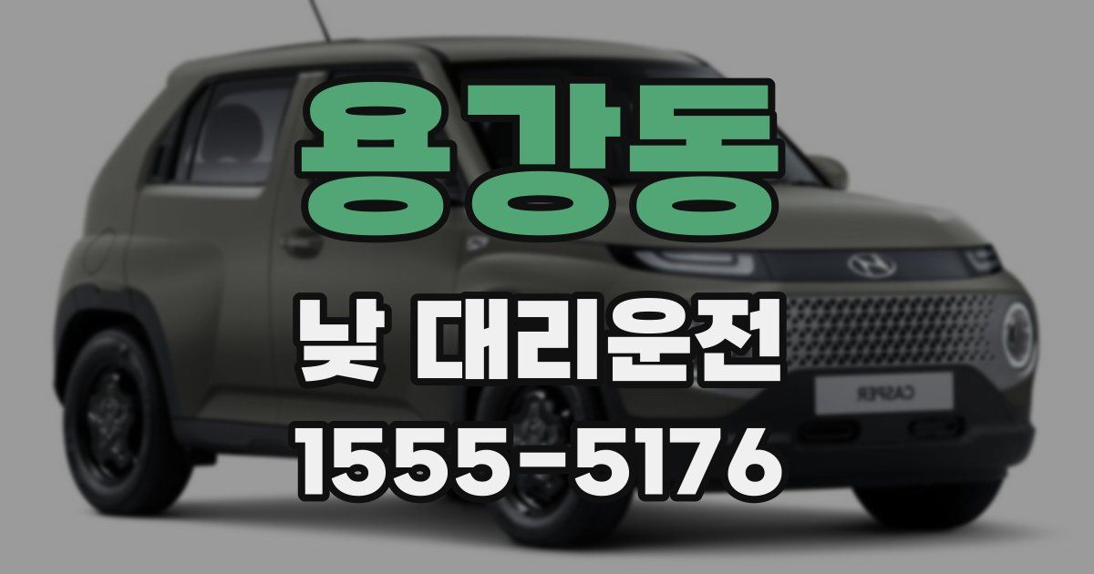 용강동 낮 대리운전