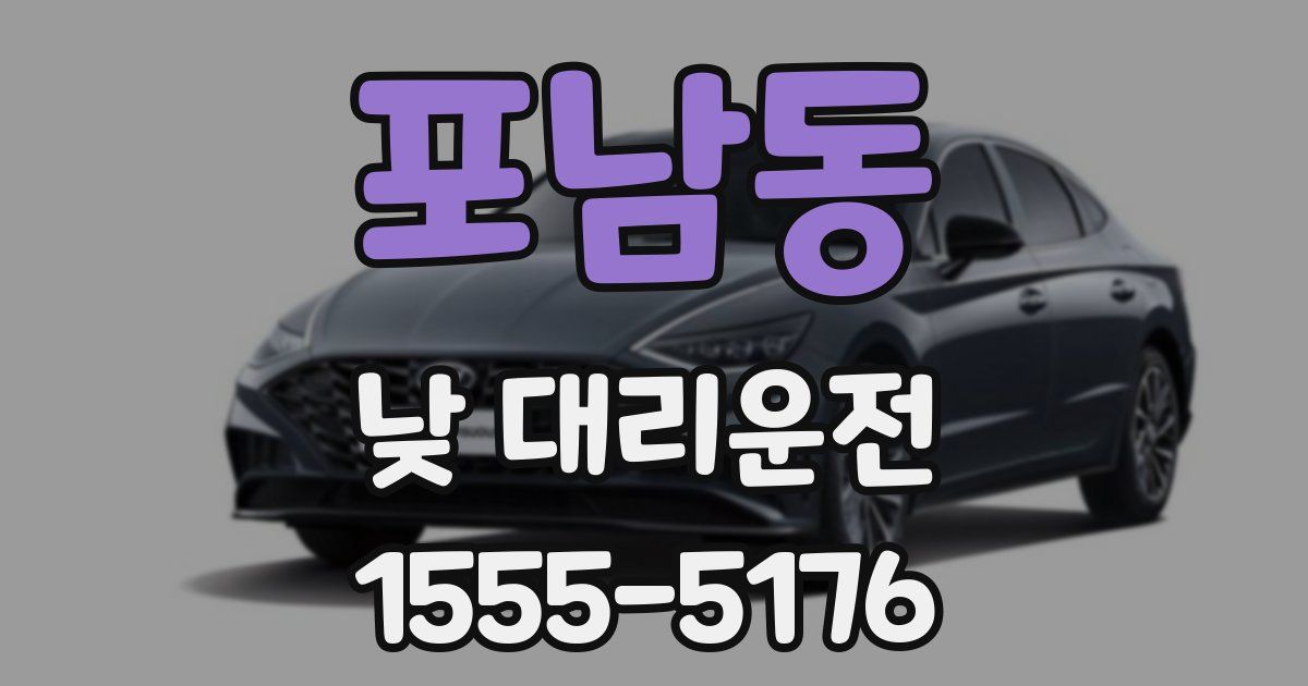포남동 낮 대리운전