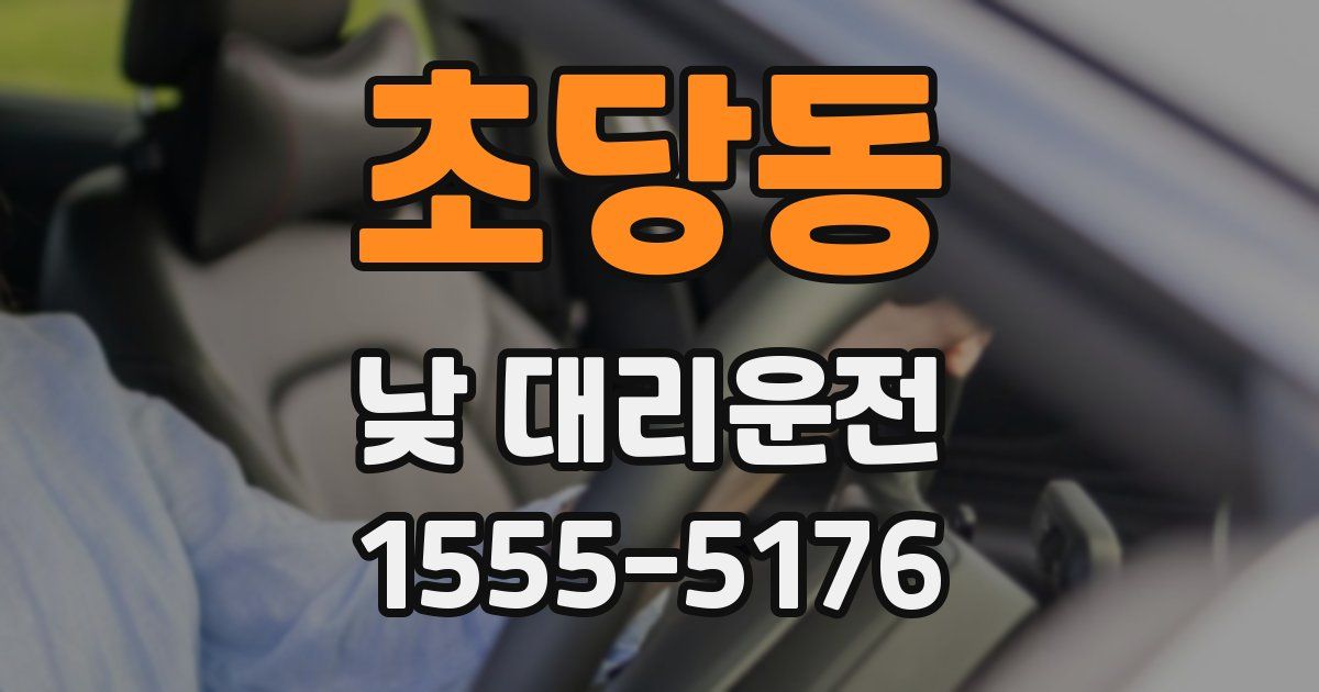 초당동 낮 대리운전