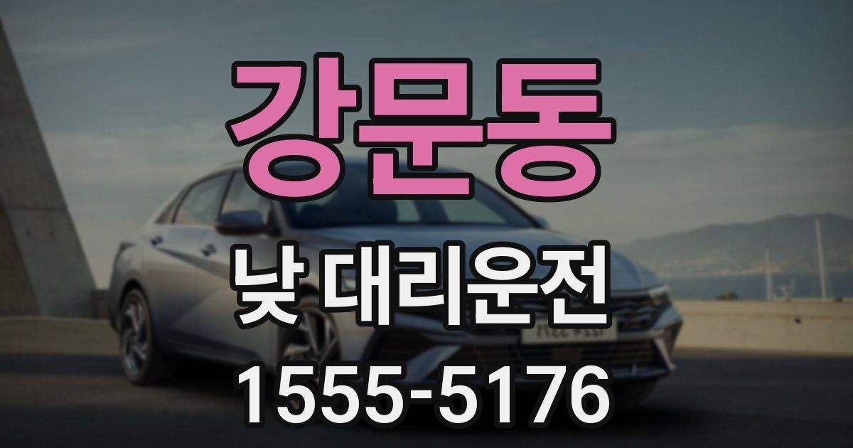 강문동 낮 대리운전